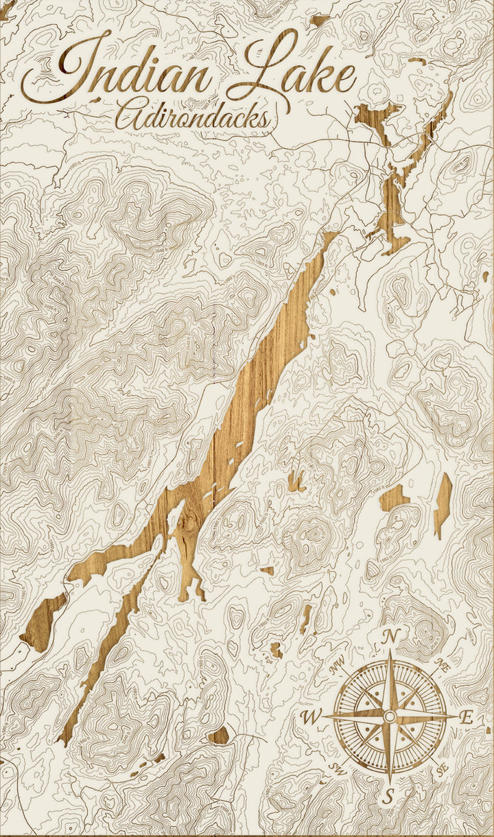 FP1112 - Indian Lake Engraved Map (Silver)