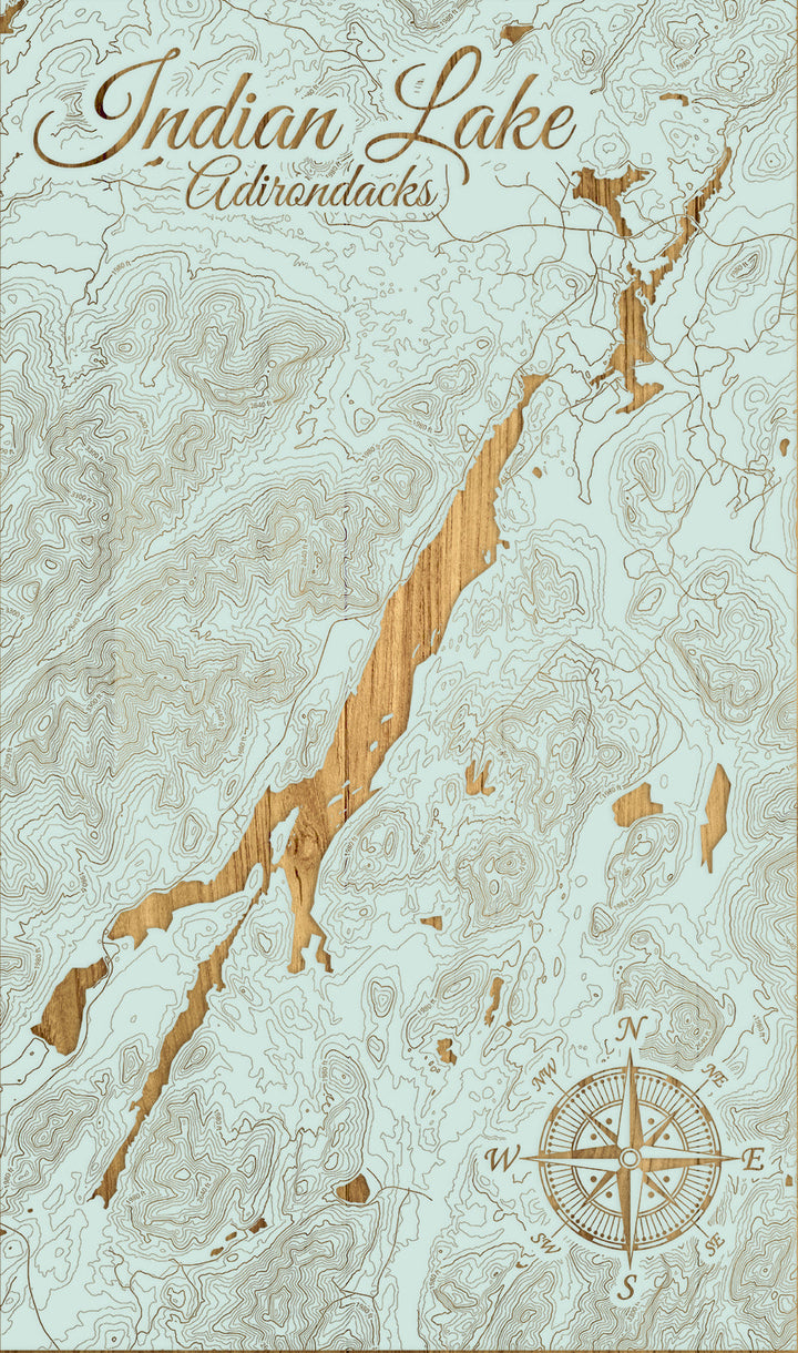 FP1112 - Indian Lake Engraved Map (Silver)