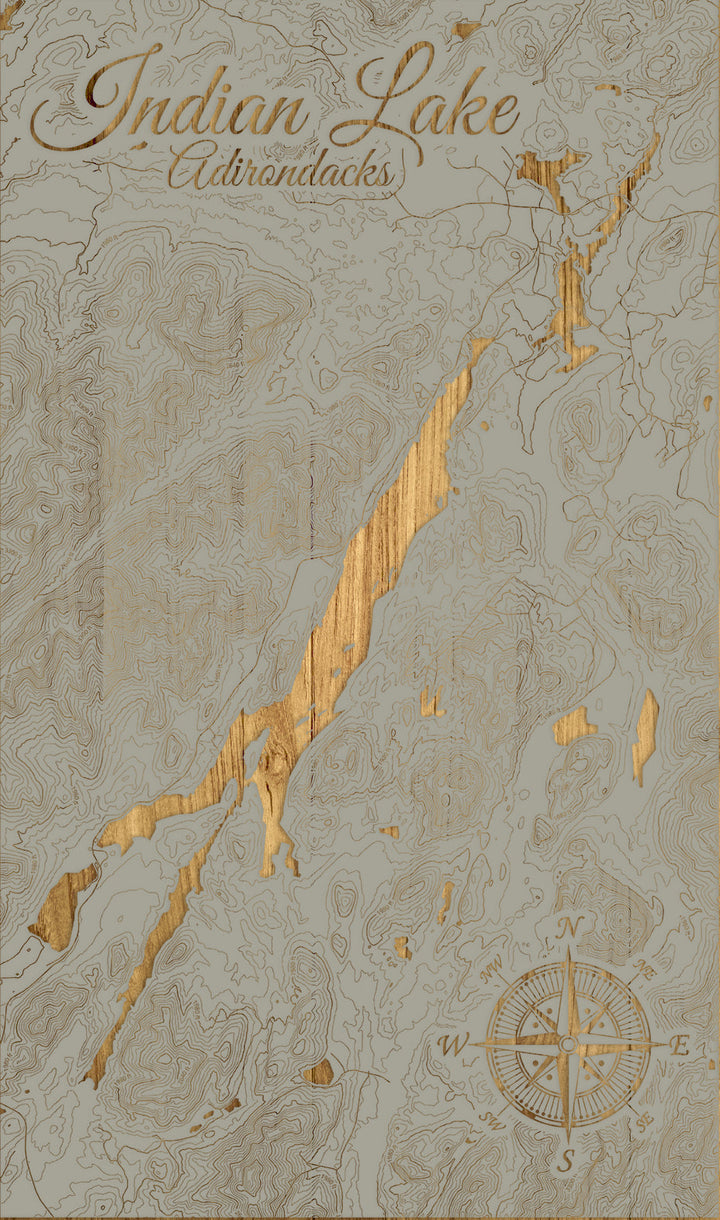 FP1112 - Indian Lake Engraved Map (Silver)