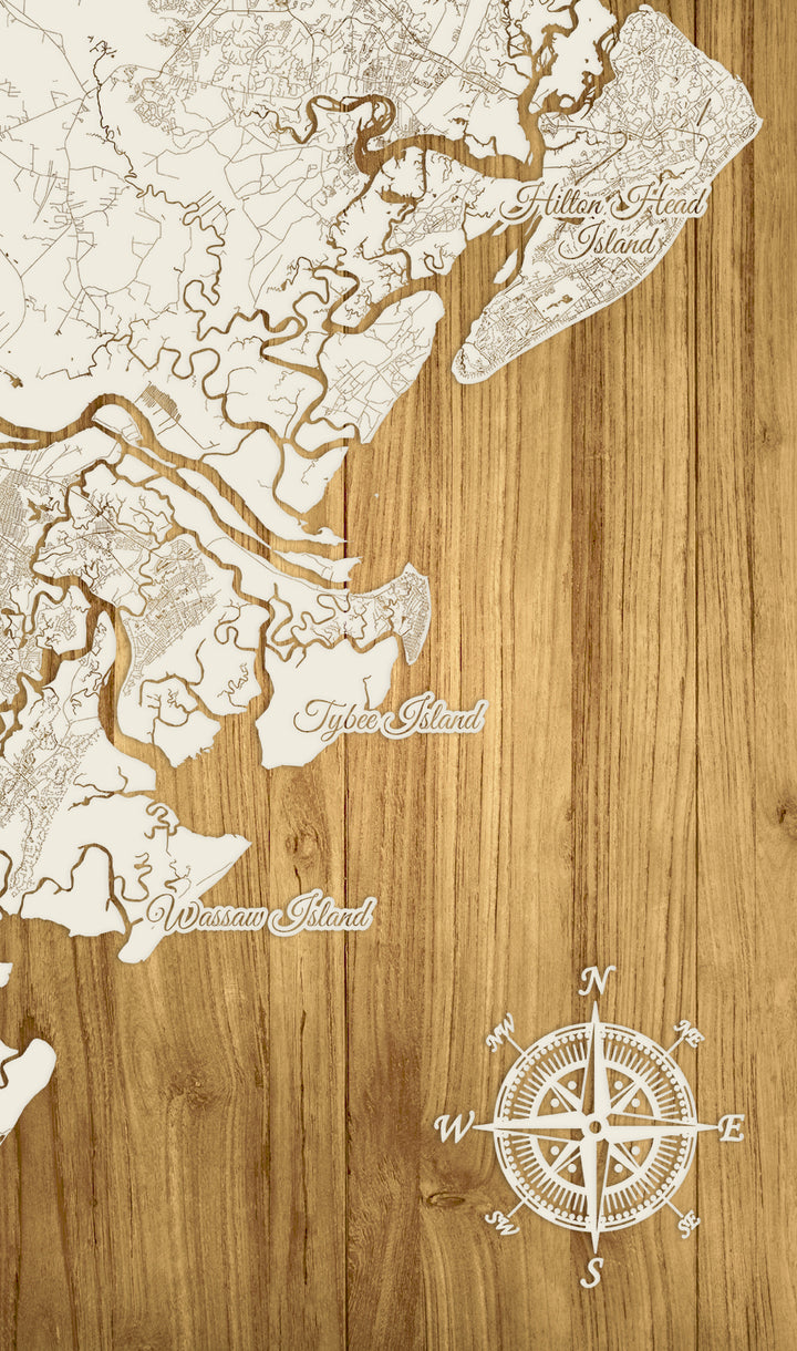 FP1465 - Islands/Vertical Engraved Map (Collective)