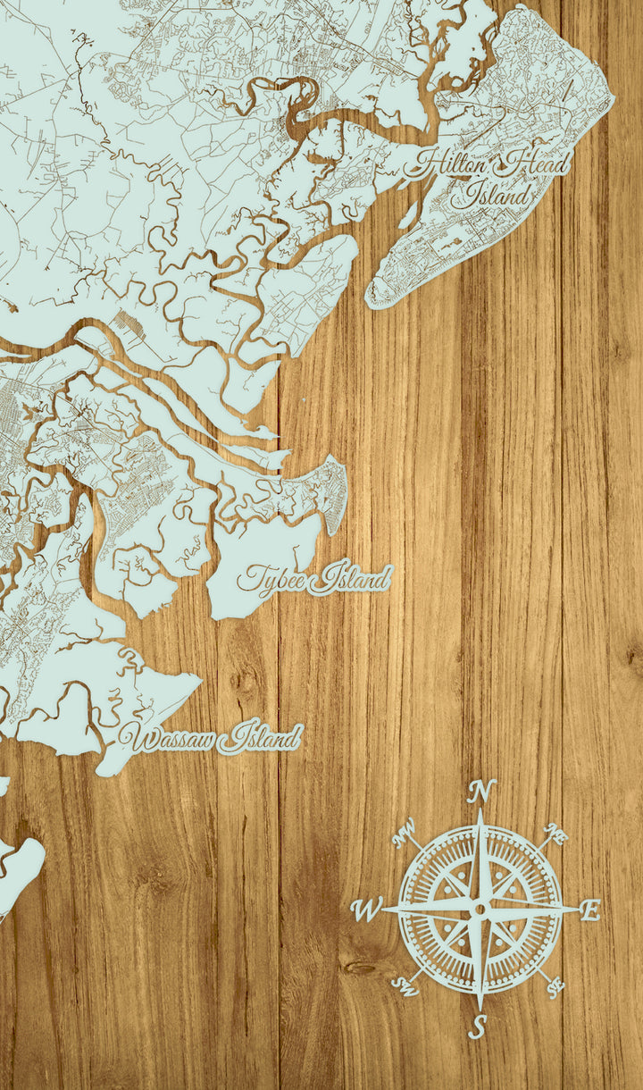 FP1465 - Islands/Vertical Engraved Map (Collective)