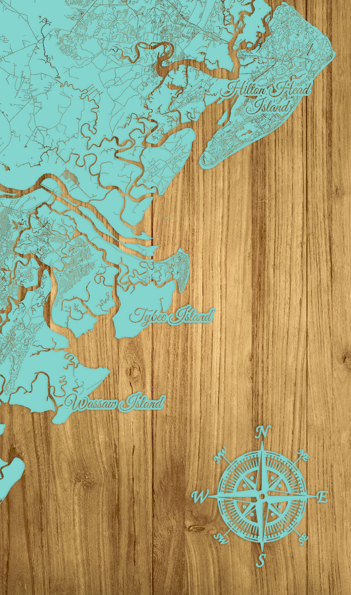 FP1465 - Islands/Vertical Engraved Map (Collective)