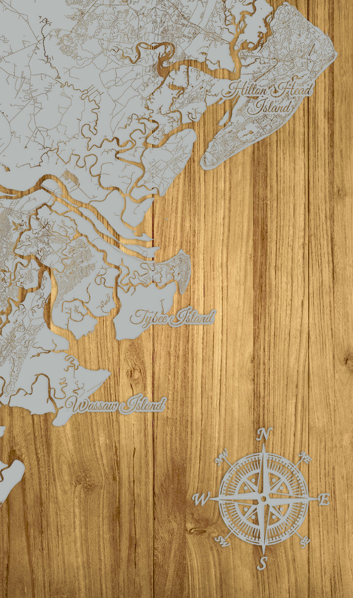 FP1465 - Islands/Vertical Engraved Map (Collective)