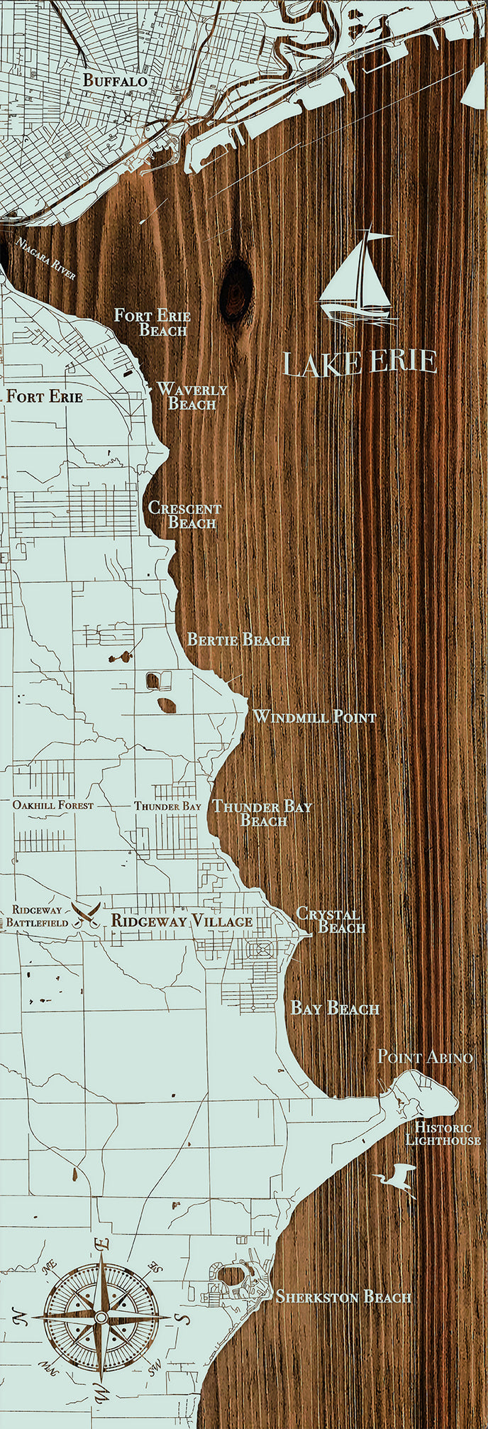 FP0875 - Vertical Shoreline Engraved Panoramic (Standard)
