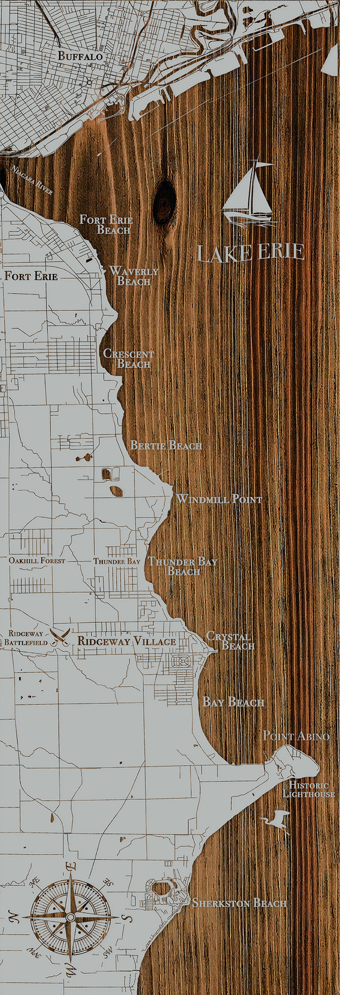 FP0875 - Vertical Shoreline Engraved Panoramic (Standard)