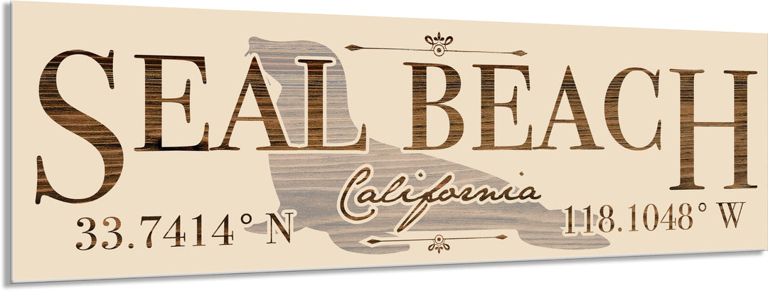 FP0680 - Seal Beach - Seal Engraved Stick (Bronze)