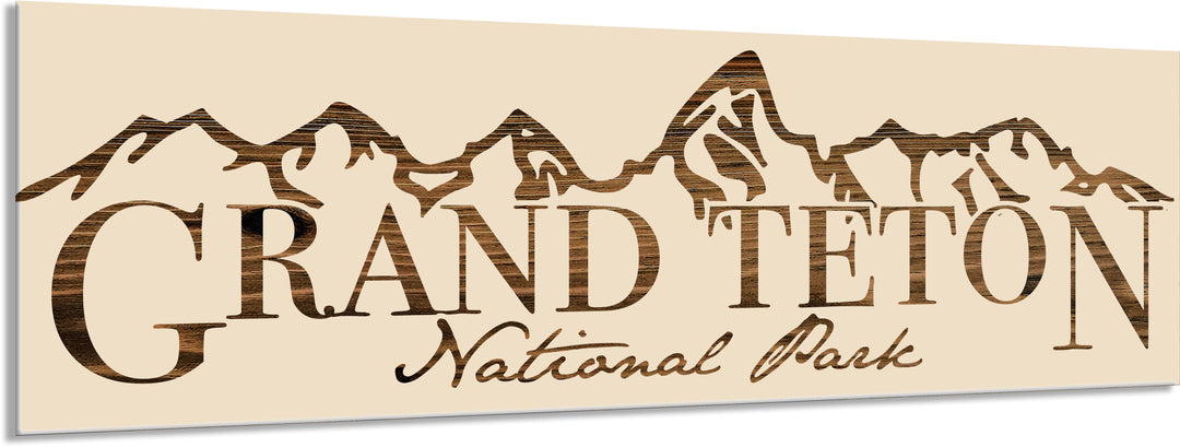 FP0614 - Teton Mountains Engraved Stick (Bronze)