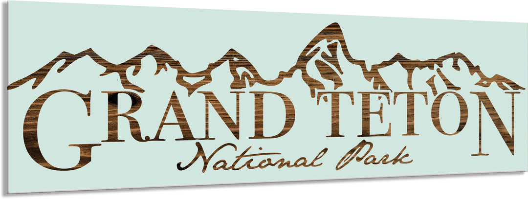 FP0614 - Teton Mountains Engraved Stick (Bronze)