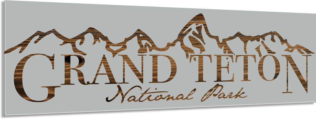 FP0614 - Teton Mountains Engraved Stick (Bronze)
