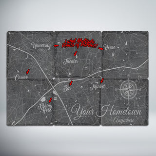 Custom Engraved Square Slate Coaster