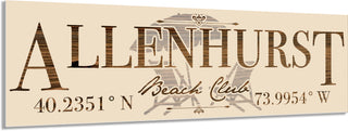 FP1081 - Allenhurst, NJ Engraved Coordinate Stick (Standard)