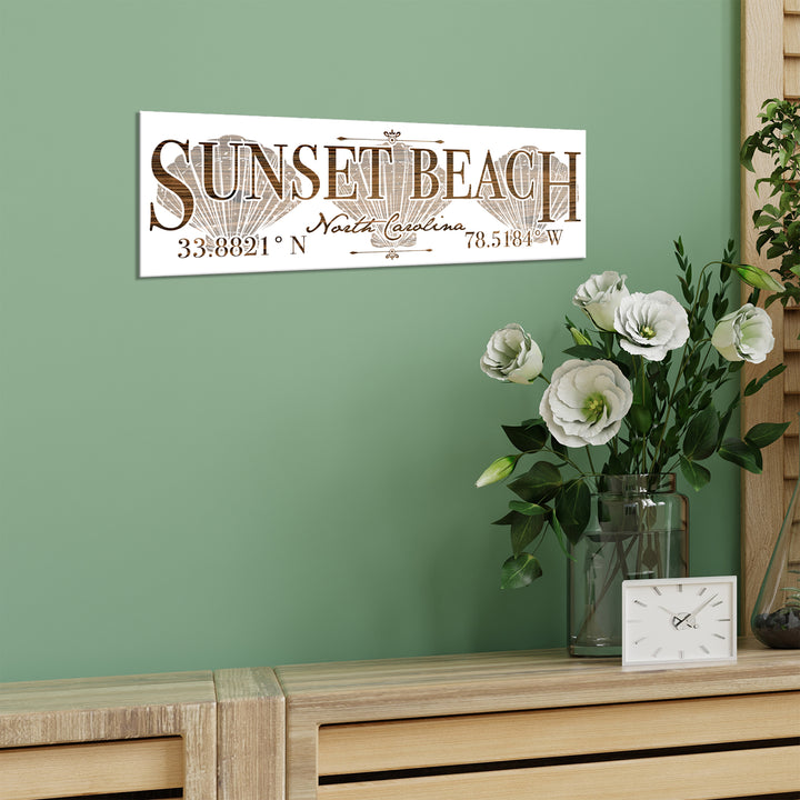 FP1449 - Sunset Beach/Seashells Engraved Stick (Standard)