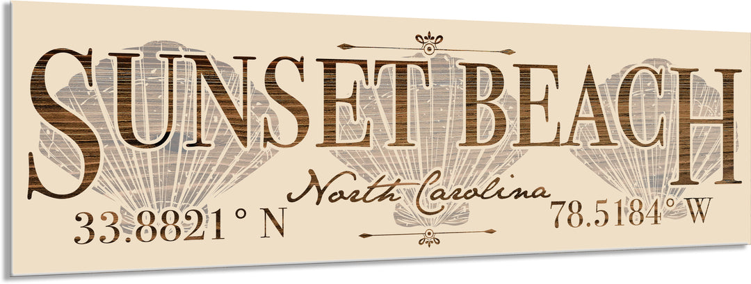 FP1449 - Sunset Beach/Seashells Engraved Stick (Standard)