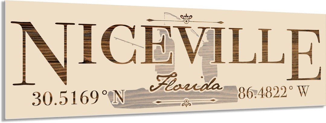 FP0772 - Niceville/Fishing Engraved Stick (Standard)