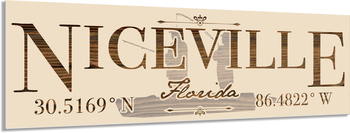 FP0772 - Niceville/Fishing Engraved Stick (Standard)