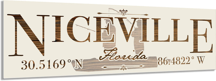 FP0772 - Niceville/Fishing Engraved Stick (Standard)