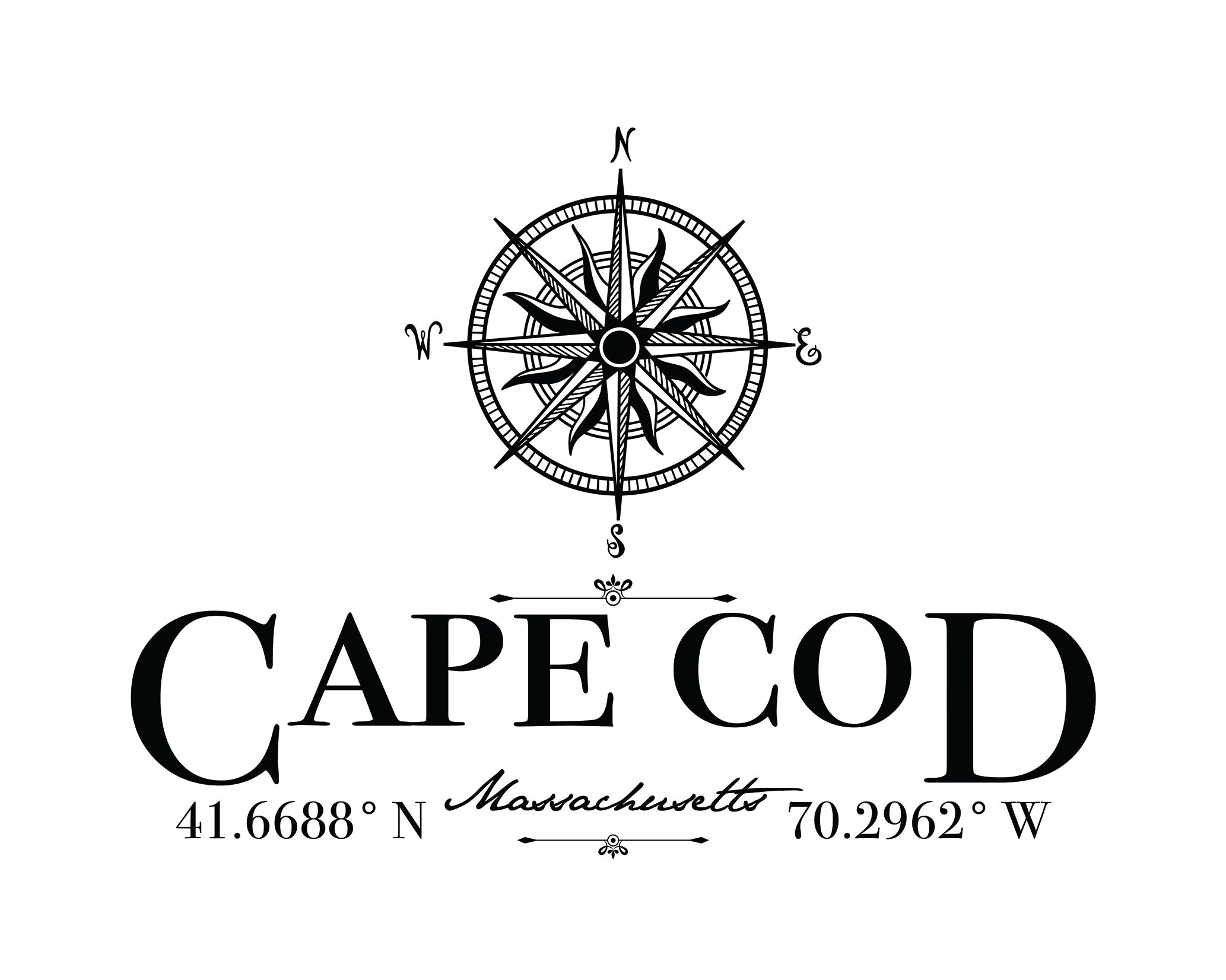 FP1941 - Cape Cod/Compass - MD Bamboo Board (Standard) – Fire & Pine