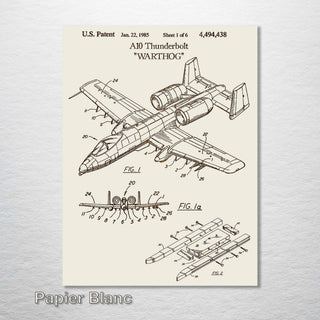 A10 Thunderbolt Jet US Patent - Fire & Pine