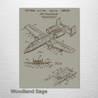 A10 Thunderbolt Jet US Patent - Fire & Pine