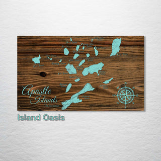 Apostle Islands, WI Whimsical Map - Fire & Pine