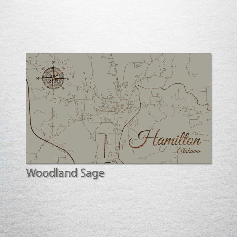 Hamilton, Alabama Street Map