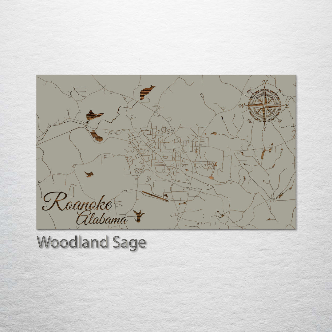 Roanoke, Alabama Street Map