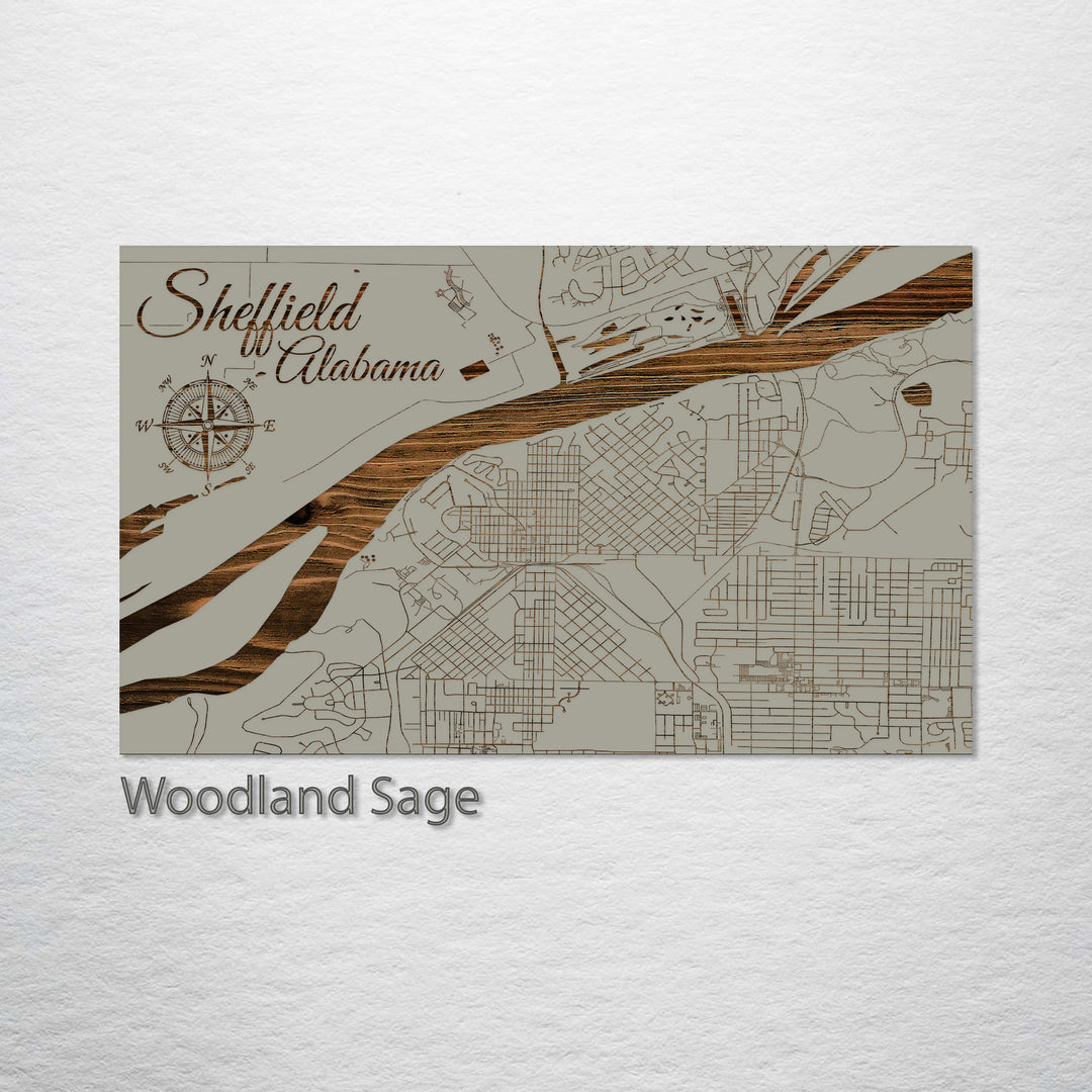 Sheffield, Alabama Street Map