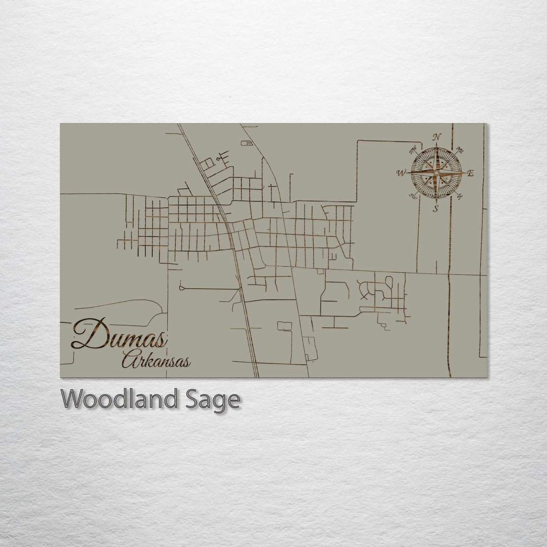 Dumas, Arkansas Street Map