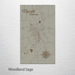 Nashville, Arkansas Street Map