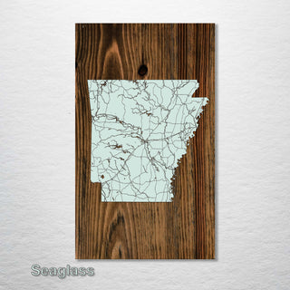 Arkansas Isolated Map - Fire & Pine