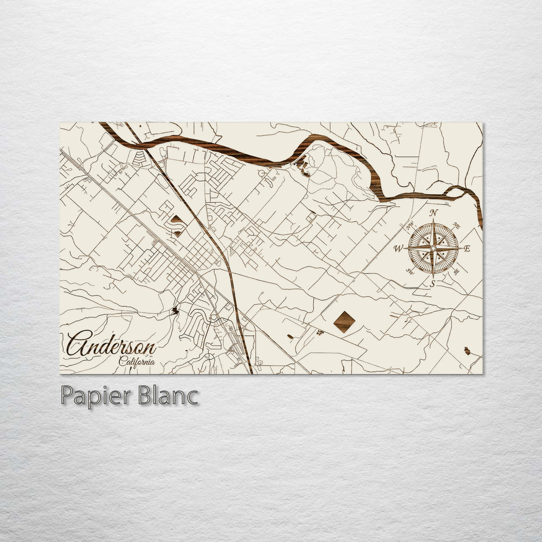 Anderson, California Street Map