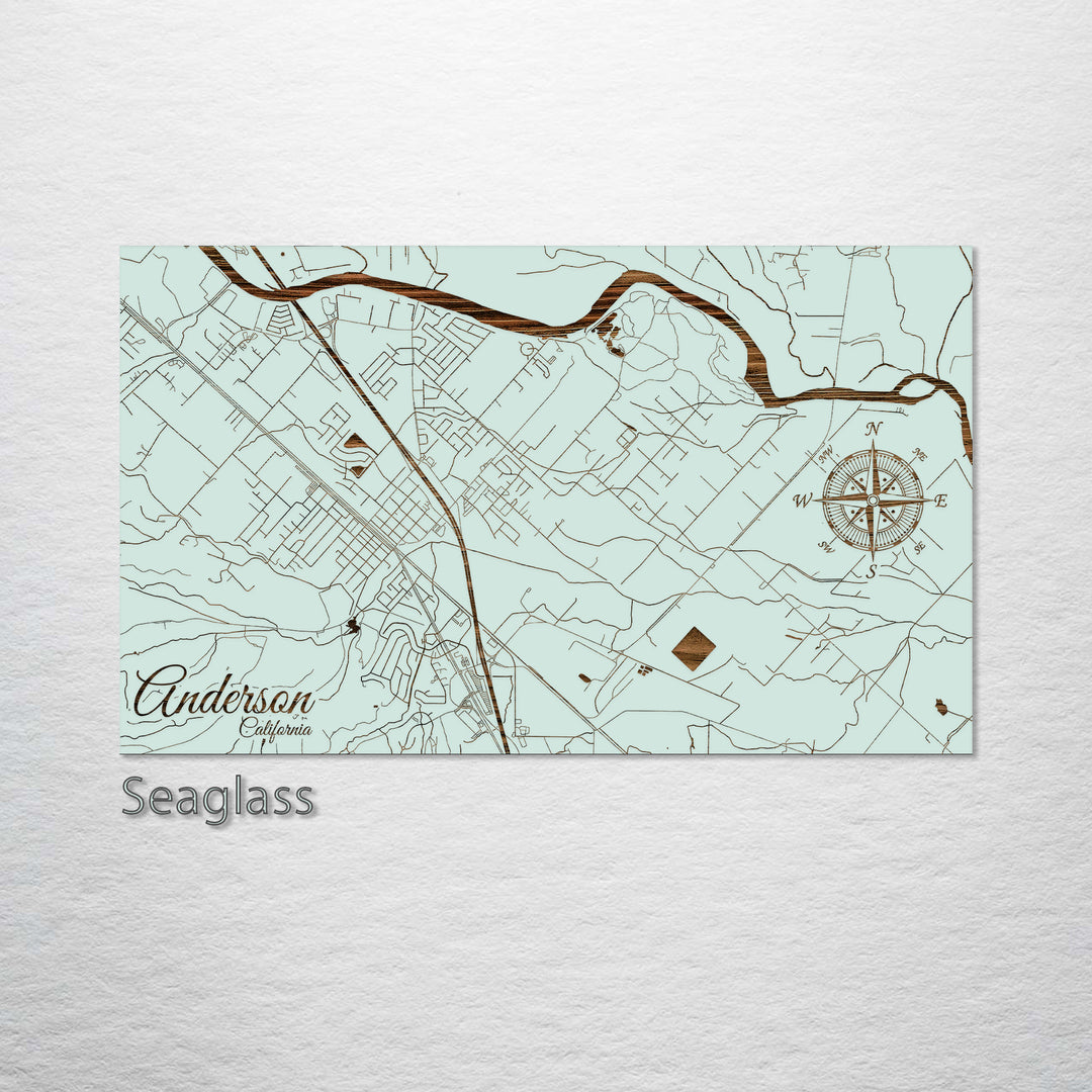 Anderson, California Street Map