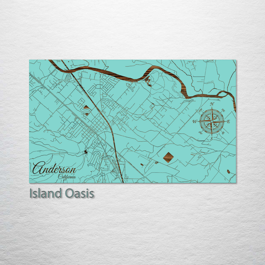 Anderson, California Street Map