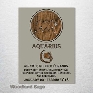 Aquarius Zodiac - Fire & Pine