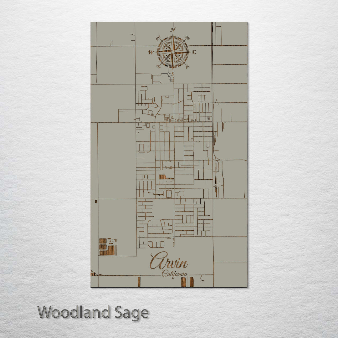 Arvin, California Street Map