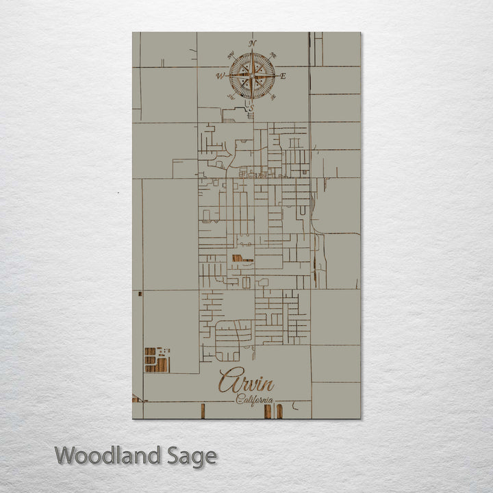 Arvin, California Street Map