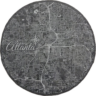 Atlanta, Georgia Round Slate Coaster