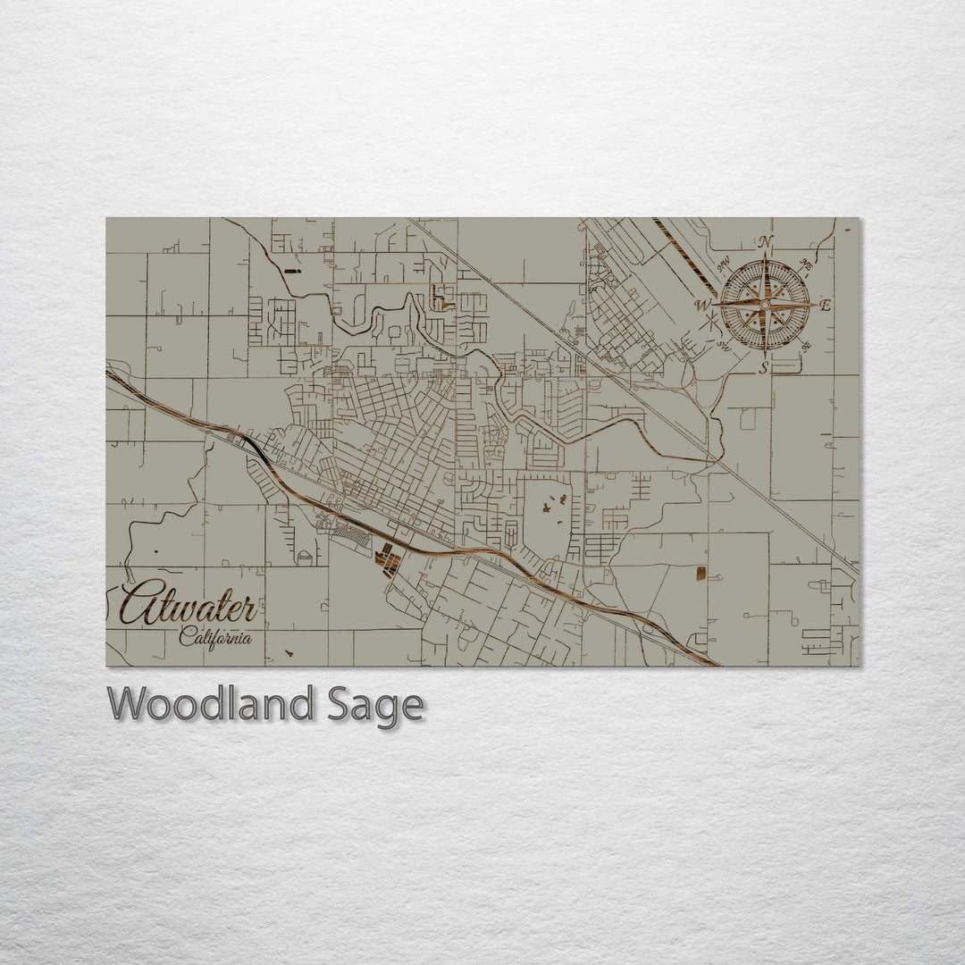 Atwater, California Street Map