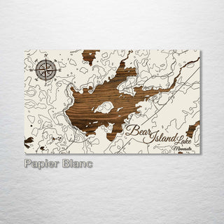 Bear Island Lake, Minnesota Map - Fire & Pine