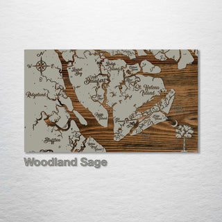 City of Beaufort, South Carolina Whimsical Map - Fire & Pine