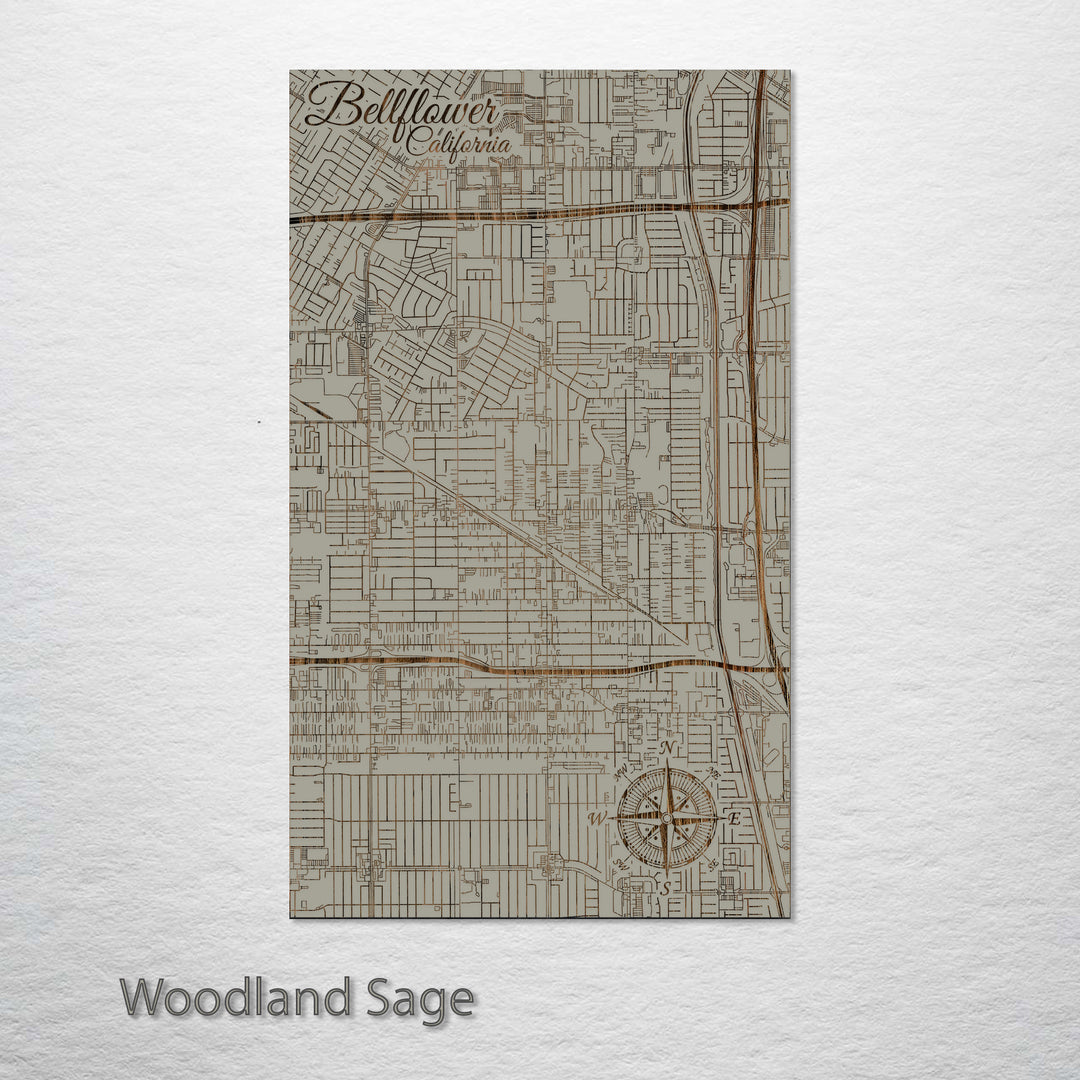 Bellflower, California Street Map