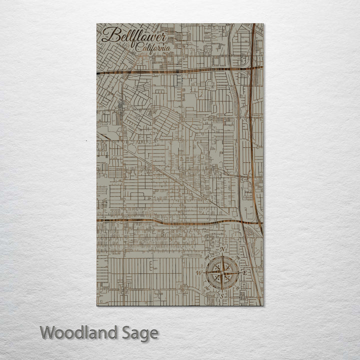 Bellflower, California Street Map