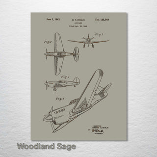 Berlin Airplane US Patent - Fire & Pine