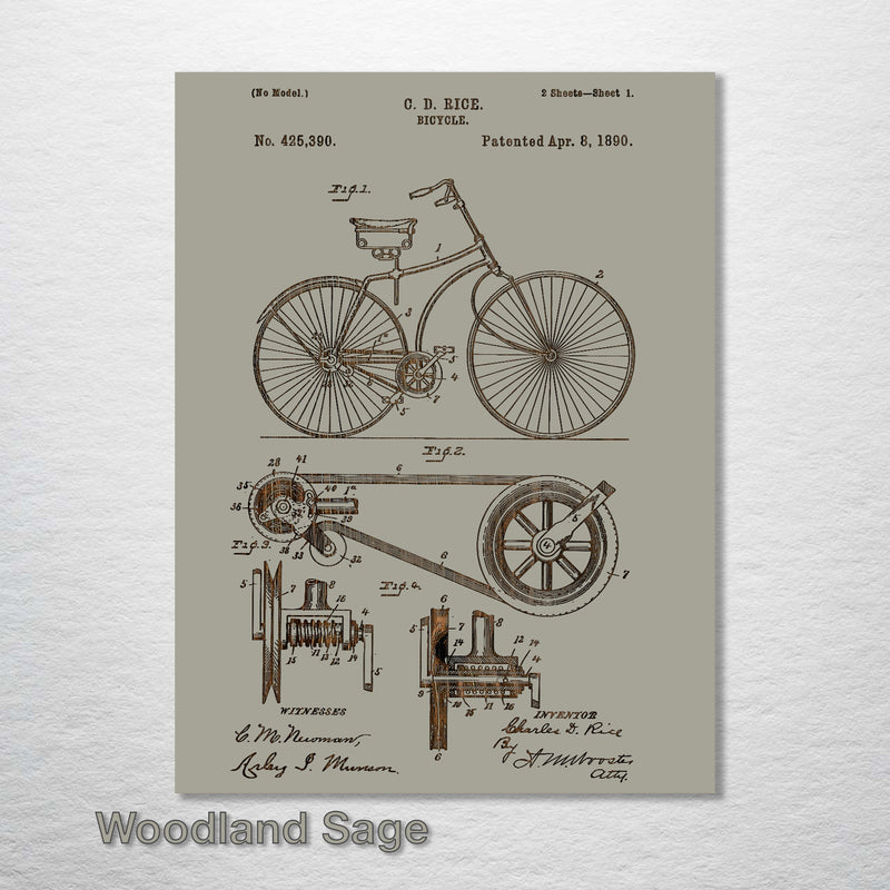 Bicycle US Patent - Fire & Pine