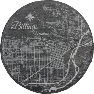 Billings, Montana Round Slate Coaster