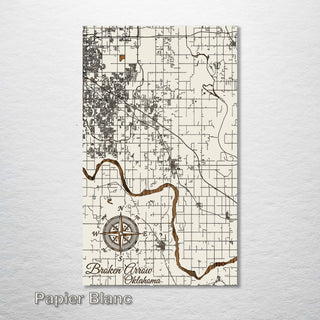 Broken Arrow, Oklahoma Street Map - Fire & Pine