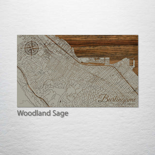 Burlingame, California Street Map