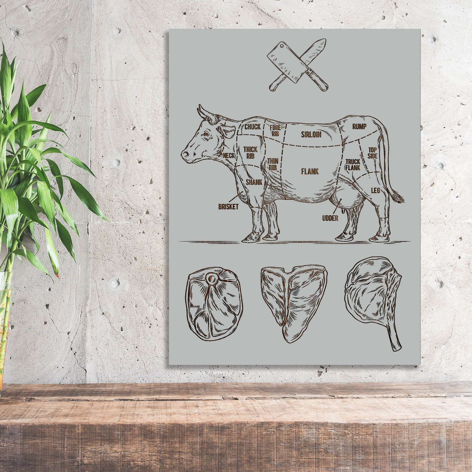 Butcher Abstract - Cow