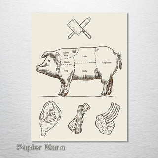 Butcher Abstract - Pig - Fire & Pine