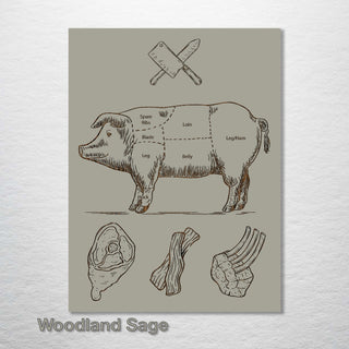 Butcher Abstract - Pig - Fire & Pine